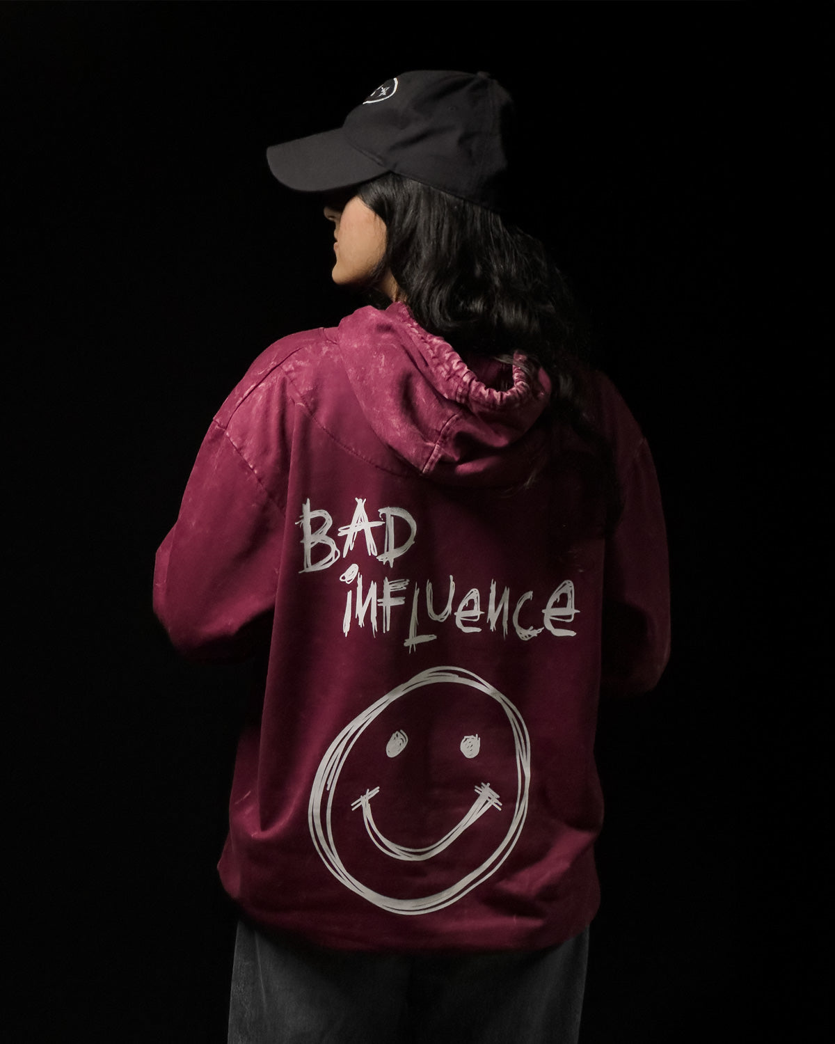 Bad Influence - Stone Wash Hoodie