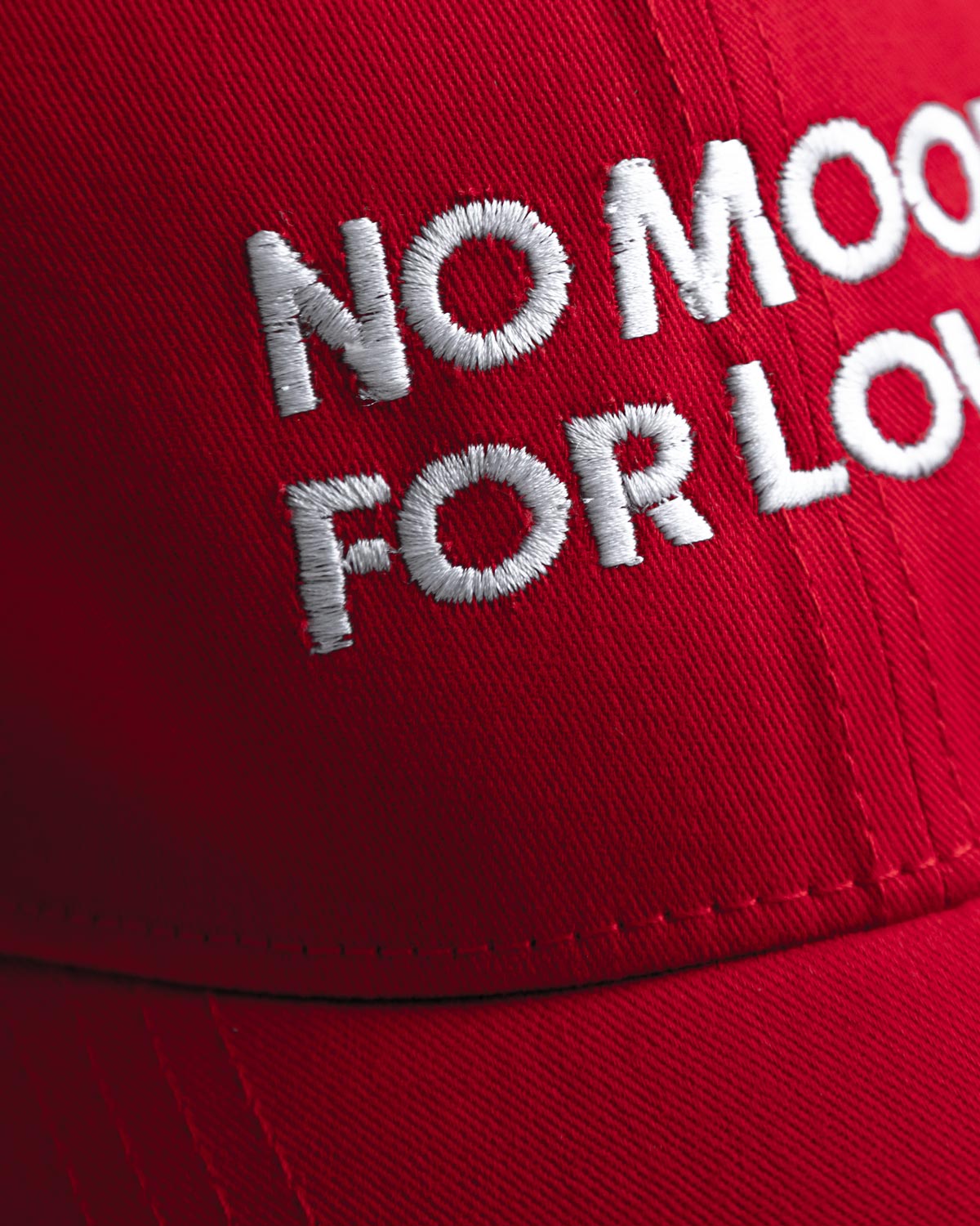 No Mood For Love Embroidered Cap